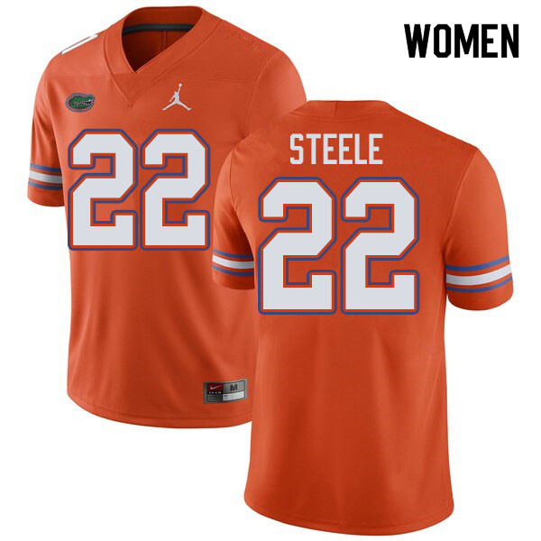 Jordan Brand Women #22 Chris Steele Florida Gators College Football Jerseys Sale-Orange - Click Image to Close